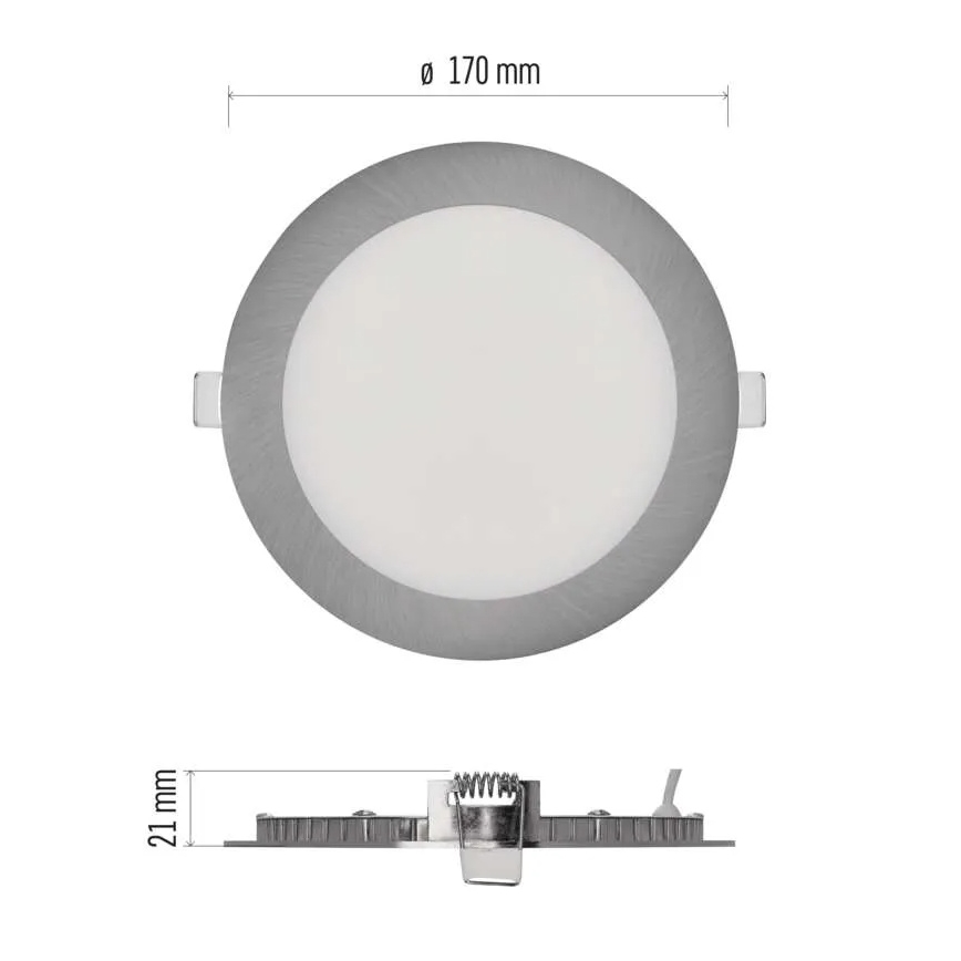 Faretto da incasso LED NEXXO LED/12,5W/230V 3000/3500/4000K argento Ø 17 cm