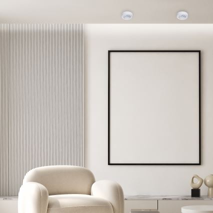 Faretto da incasso NUSA 1xGU5,3/MR16/50W/12V arrotondato bianco