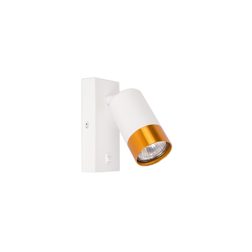 Faretto da parete 1xGU10/35W/230V bianco/oro