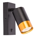 Faretto da parete 1xGU10/35W/230V nero/oro