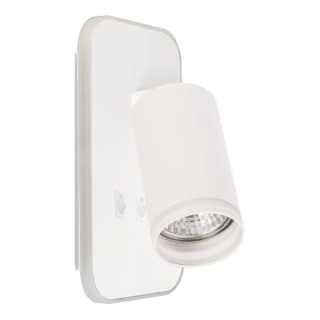 Faretto da parete a LED PIPE 1xGU10/10W/230V + LED/6W bianco
