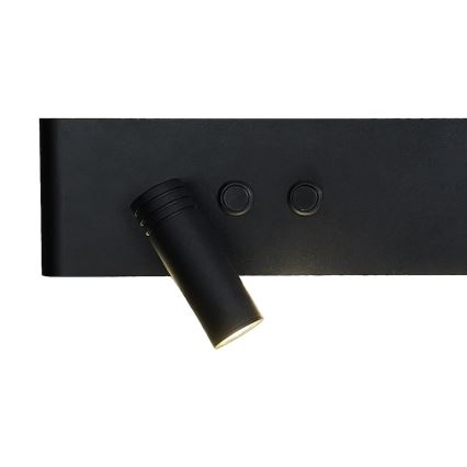 Faretto da parete a LED RESORT LED/10W/230V + LED/3W, nero, lato sinistro