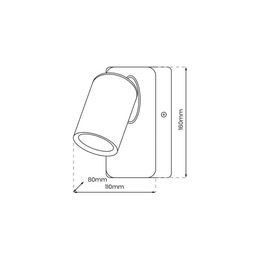Faretto da parete ANDY 1xGU10/8W/230V bianco/oro