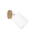 Faretto da parete APRILLIA 1xE27/25W/230V quercia bianco