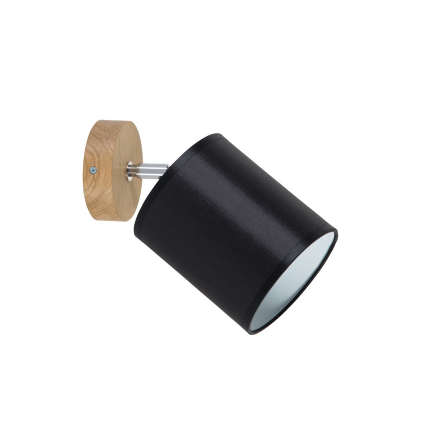 Faretto da parete APRILLIA 1xE27/25W/230V quercia nero