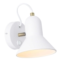 Faretto da parete ASTAMA 1xE27/40W/230V bianco/ottone