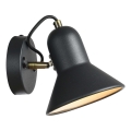 Faretto da parete ASTAMA 1xE27/40W/230V nero/ottone