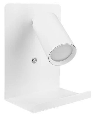 Faretto da parete con mensola e USB caricatore 1xGU10/35W/230V bianco