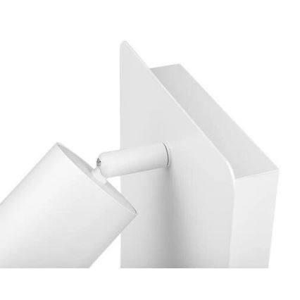 Faretto da parete con mensola e USB caricatore 1xGU10/35W/230V bianco