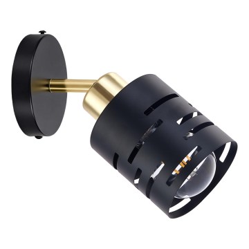Faretto da parete ELEN 1xE27/35W/230V nero/oro