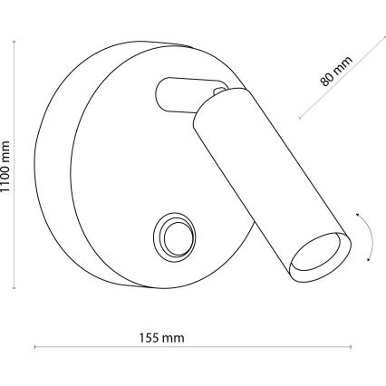 Faretto da parete ENZO 1xG9/8W/230V bianco
