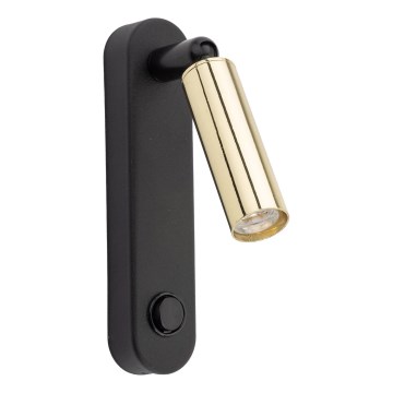 Faretto da parete ENZO 1xG9/8W/230V nero/oro