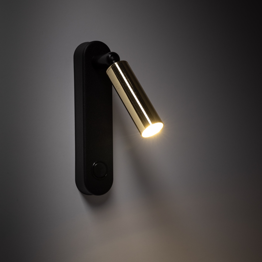 Faretto da parete ENZO 1xG9/8W/230V nero/oro