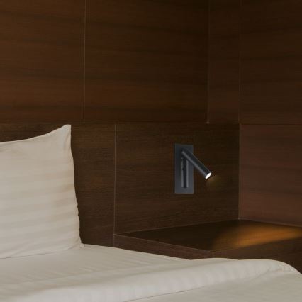 Faretto da parete LED 2W/230V 3000K nero