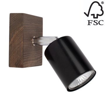 Faretto da parete MANARA 1xGU10/5W/230V noce - certificato FSC