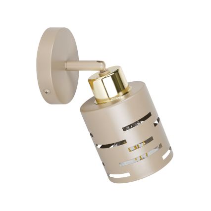 Faretto da parete orientabile ELEN 1xE27/35W/230V beige/oro