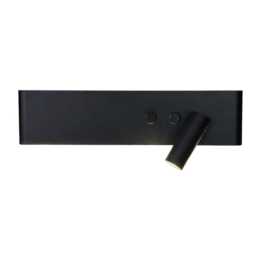 Faretto da parete orientabile LED RESORT LED/10W/230V + LED/3W, nero destro