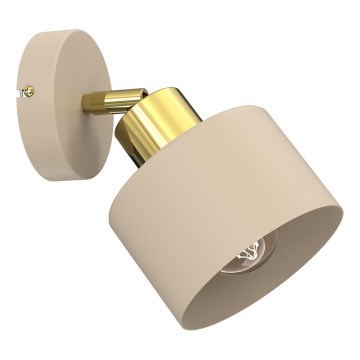 Faretto da parete PARKLA 1xE27/15W/230V beige/dorato