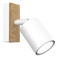 Faretto da parete TULON 1xGU10/8W/230V bianco/quercia
