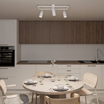 Faretto da soffitto 3xGU10/30W/230V bianco