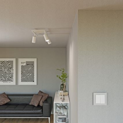Faretto da soffitto 3xGU10/30W/230V bianco