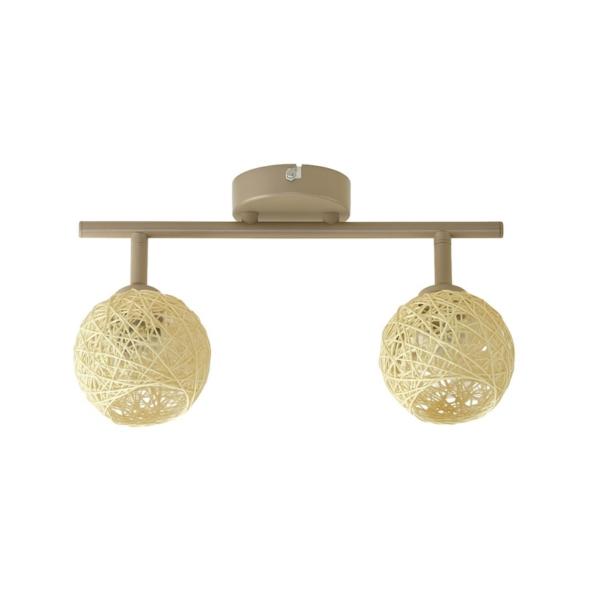 Faretto DEX 2xE14/10W/230V beige/crema