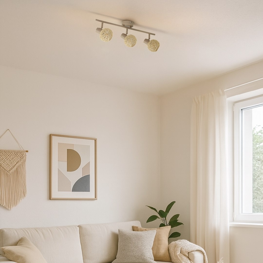 Faretto DEX 3xE14/10W/230V beige/crema