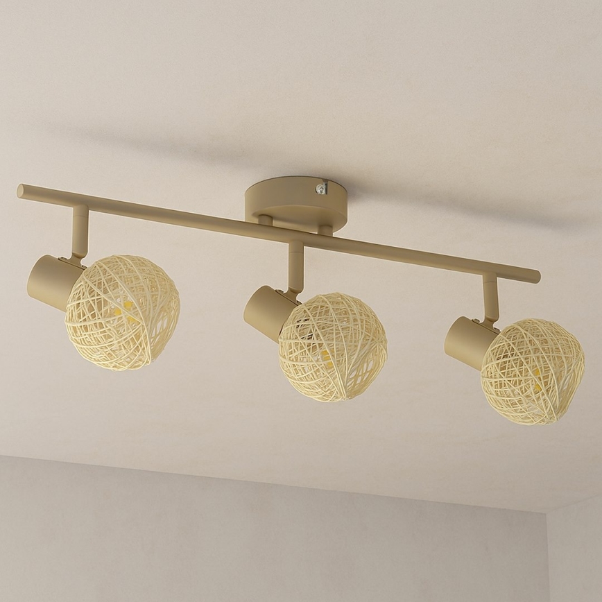 Faretto DEX 3xE14/10W/230V beige/crema