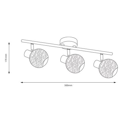 Faretto DEX 3xE14/10W/230V beige/crema