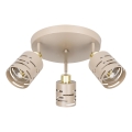 Faretto ELEN 3xE27/35W/230V beige/oro