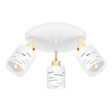 Faretto ELEN 3xE27/35W/230V bianco/oro