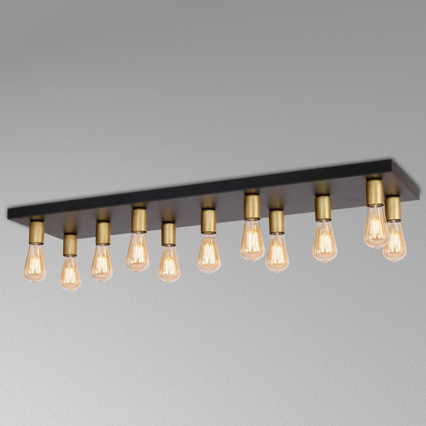 Faretto FILO 11xE27/60W/230V nero/oro