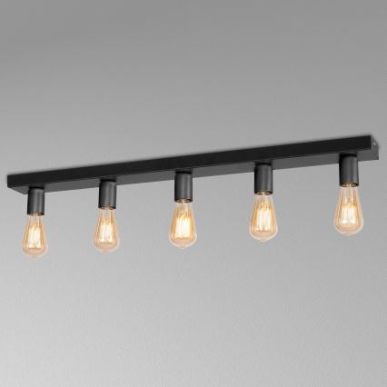 Faretto FILO 5xE27/60W/230V nero