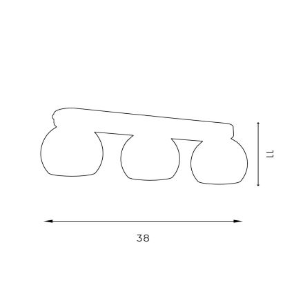 Faretto GALAXY 3xGU10/8W/230V nero