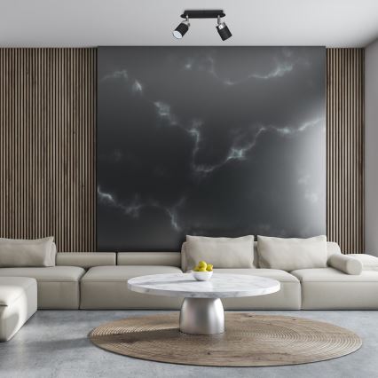 Faretto JOKER 2xGU10/25W/230V nero/cromo lucido