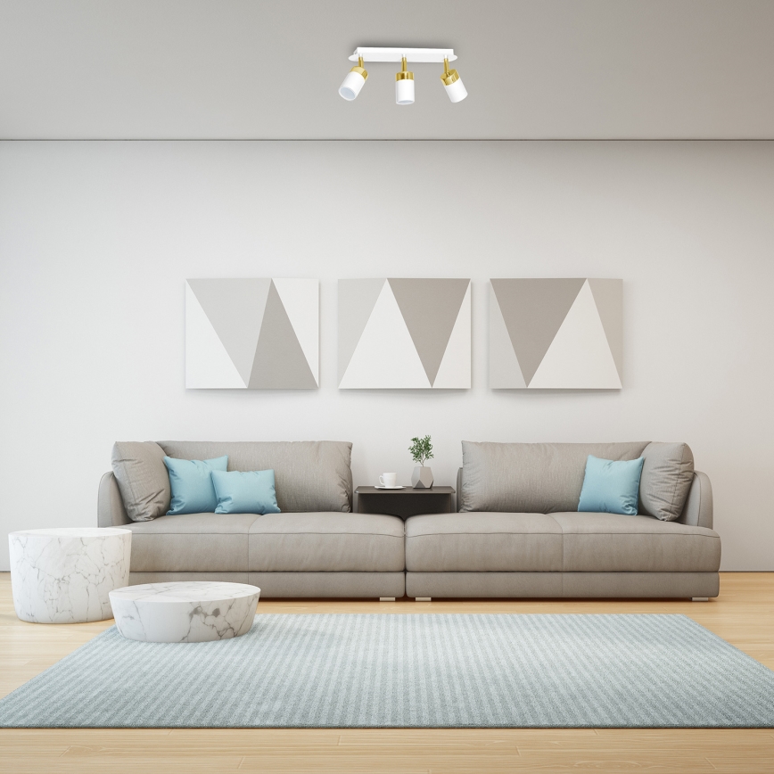 Faretto JOKER 3xGU10/25W/230V bianco/oro