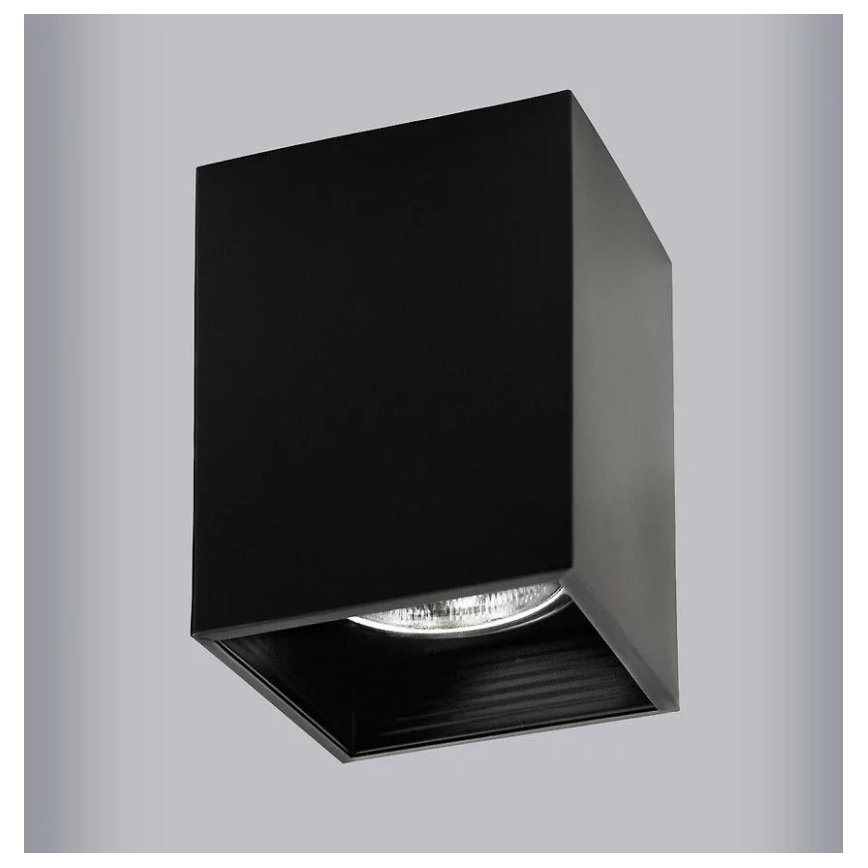 Faretto JUPITER 1xE27/20W/230V 11,7x11,7 cm nero