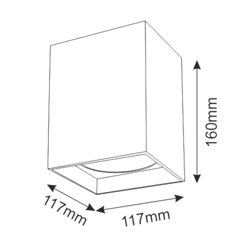 Faretto JUPITER 1xE27/20W/230V 11,7x11,7 cm nero