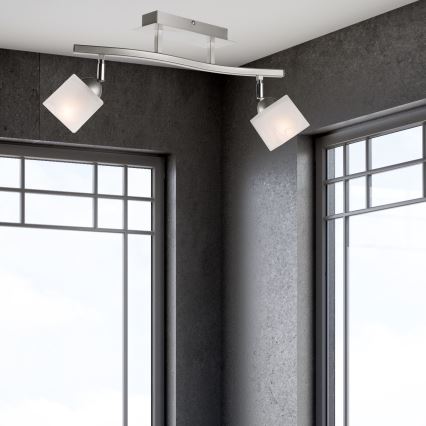 Faretto KLARA 2xE14/60W/230V cromo opaco