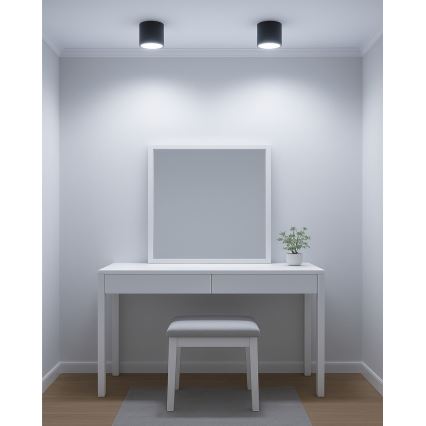 Faretto LED 10 W, 230 V, 3000/4000/6400 K, Ø 12 cm, nero