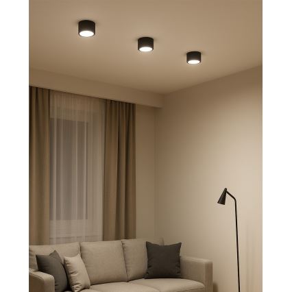 Faretto LED/5W/230V 3000/4000/6400K Ø 7,5 cm nero