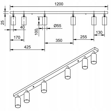 Faretto LED ANGIE 6xGU10/6W/230V bianco
