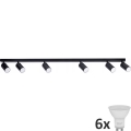 Faretto LED ANGIE 6xGU10/6W/230V nero