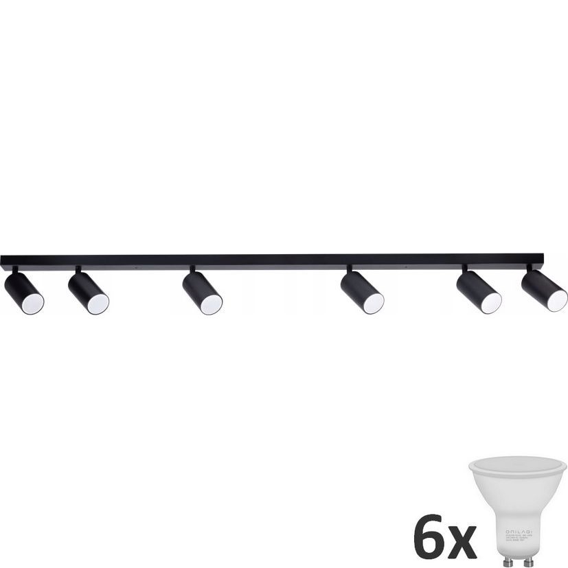 Faretto LED ANGIE 6xGU10/6W/230V nero