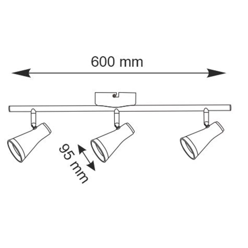 Faretto LED BERG 3xLED/4,2W/230V nero