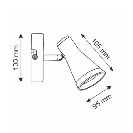 Faretto LED da parete BERG LED/4,2W/230V nero