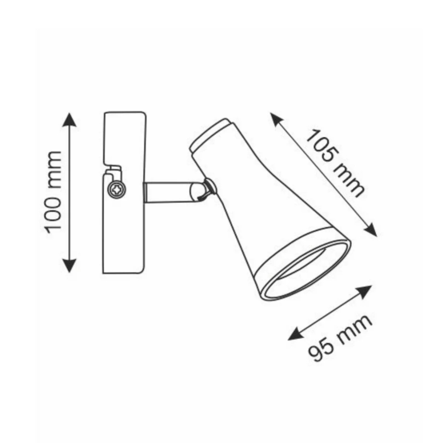 Faretto LED da parete BERG LED/4,2W/230V nero