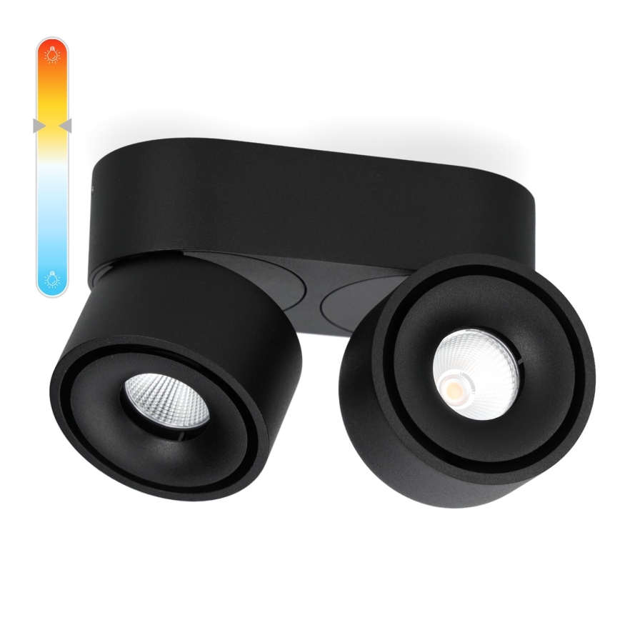Faretto LED dimmerabile LAHTI MINI 2xLED/9W/230V 3000K CRI 90 nero