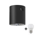Faretto LED GEORGE 1xE27/6W/230V diametro 11 cm nero