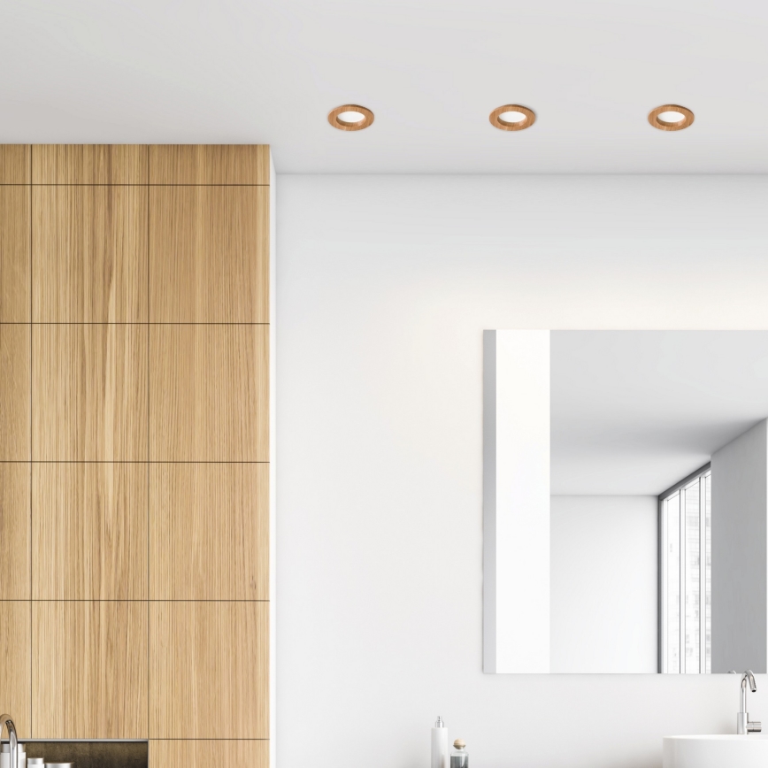 Lampada da incasso LED WOODY SPOT LED/5,5W/230V 4000K rovere ? 10 cm